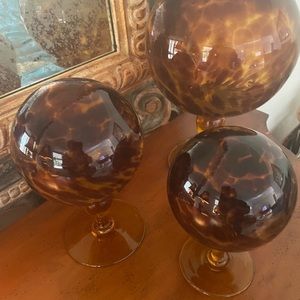These are blown glass items. Three different sizes